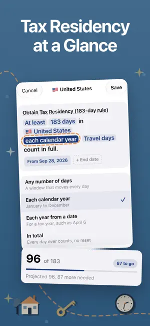 Visa Day Tracker: Residency screenshot 3