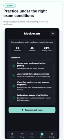 Azure AI-901 AI Fundamentals iPhone screenshot
