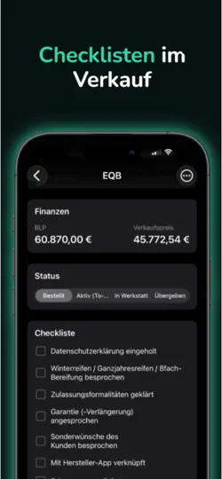 Screenshot von SalesJournal - Autoverkauf auf dem iPhone 2