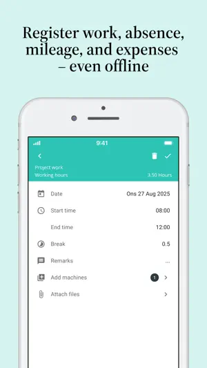 Intempus timeregistrering screenshot 2