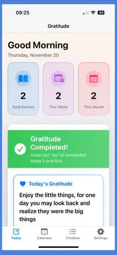Gratitude daily Screenshot 1
