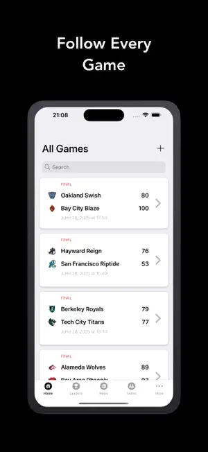 WPBA Stats screenshot 1