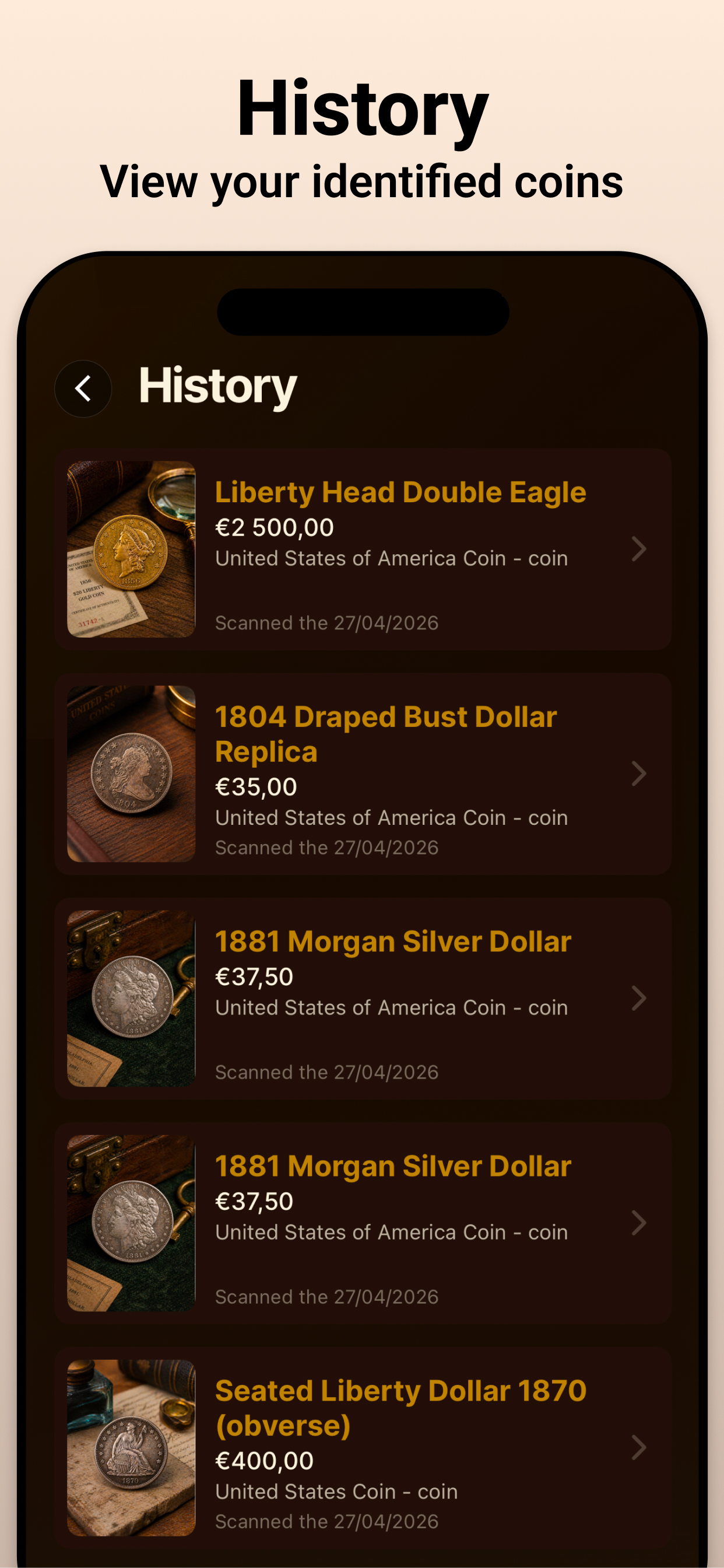 iCoin: Snap Coin Identifier