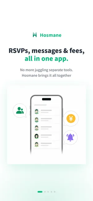 Hosmane: RSVP & Fee Tracker screenshot 1
