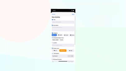 Screenshot #1 pour Activity Planning List
