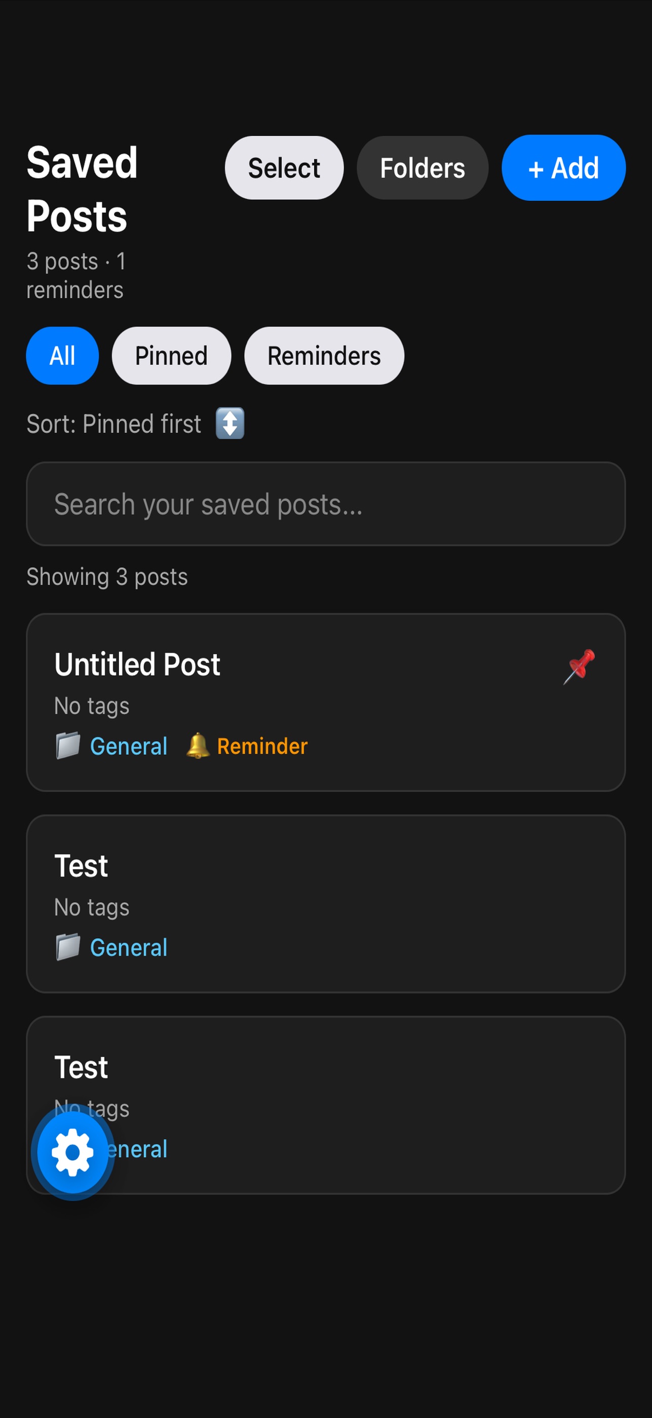 Screenshot 3 of Saved Posts
