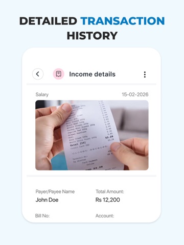 AI Expense Notebook & Tracker iPad screenshot