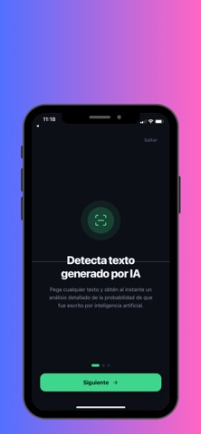 Detección IA en Texto iPhone screenshot