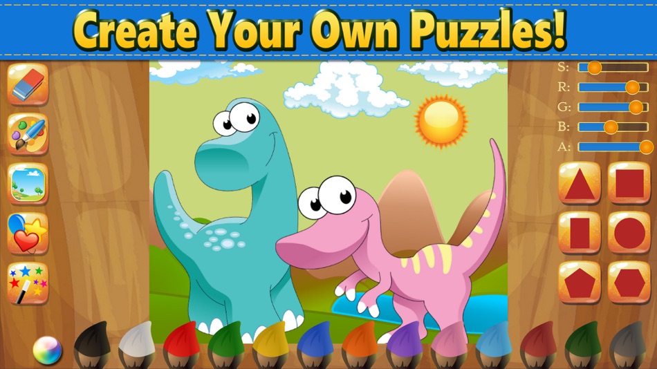 #6. Dino Puzzle Kid Dinosaur Games (iOS) Podle: Tiltan Games (2013) LTD