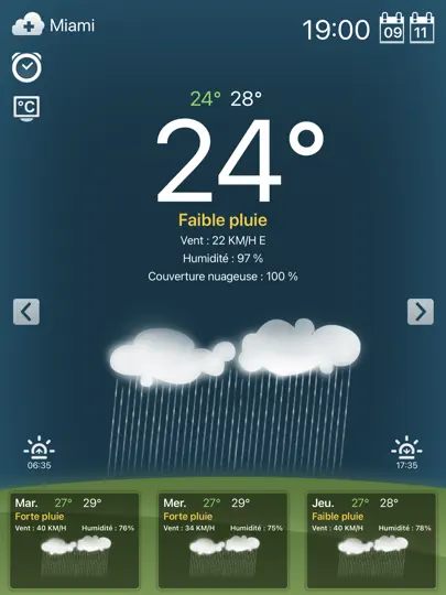 Capture d'écran de Météo Pour IPad! sur iPhone 2