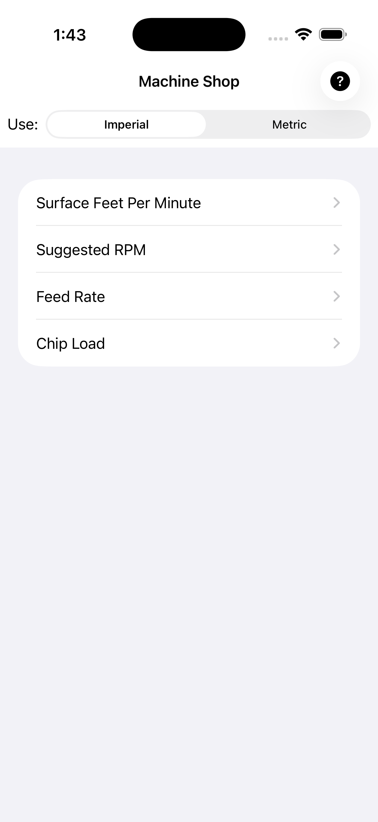 Machine Shop Calculator