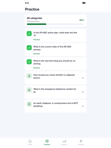 UK First Aid at Work iPad screenshot