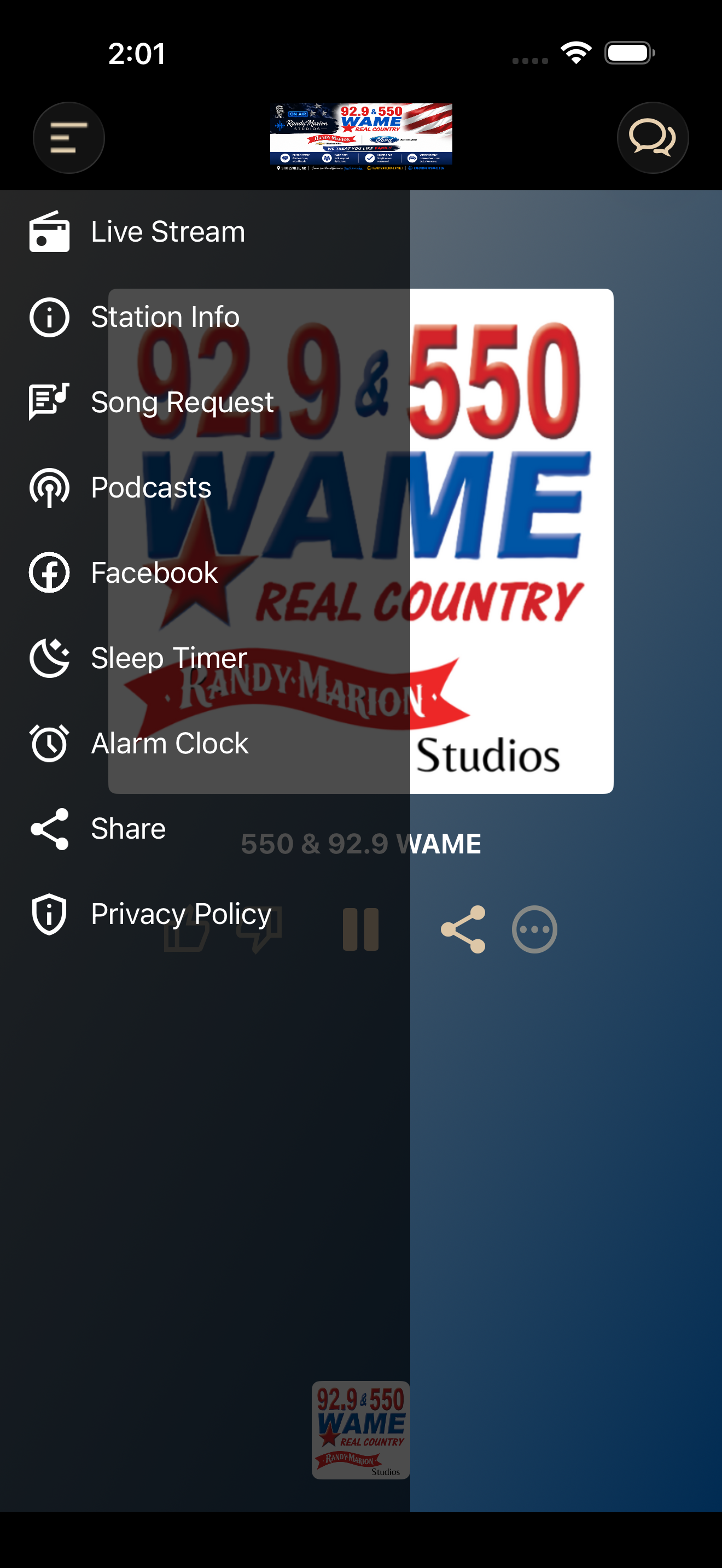 92.9 WAME Radio screenshot 2