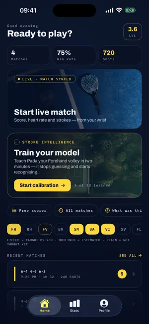 PADA: Padel Shot Tracker screenshot 1