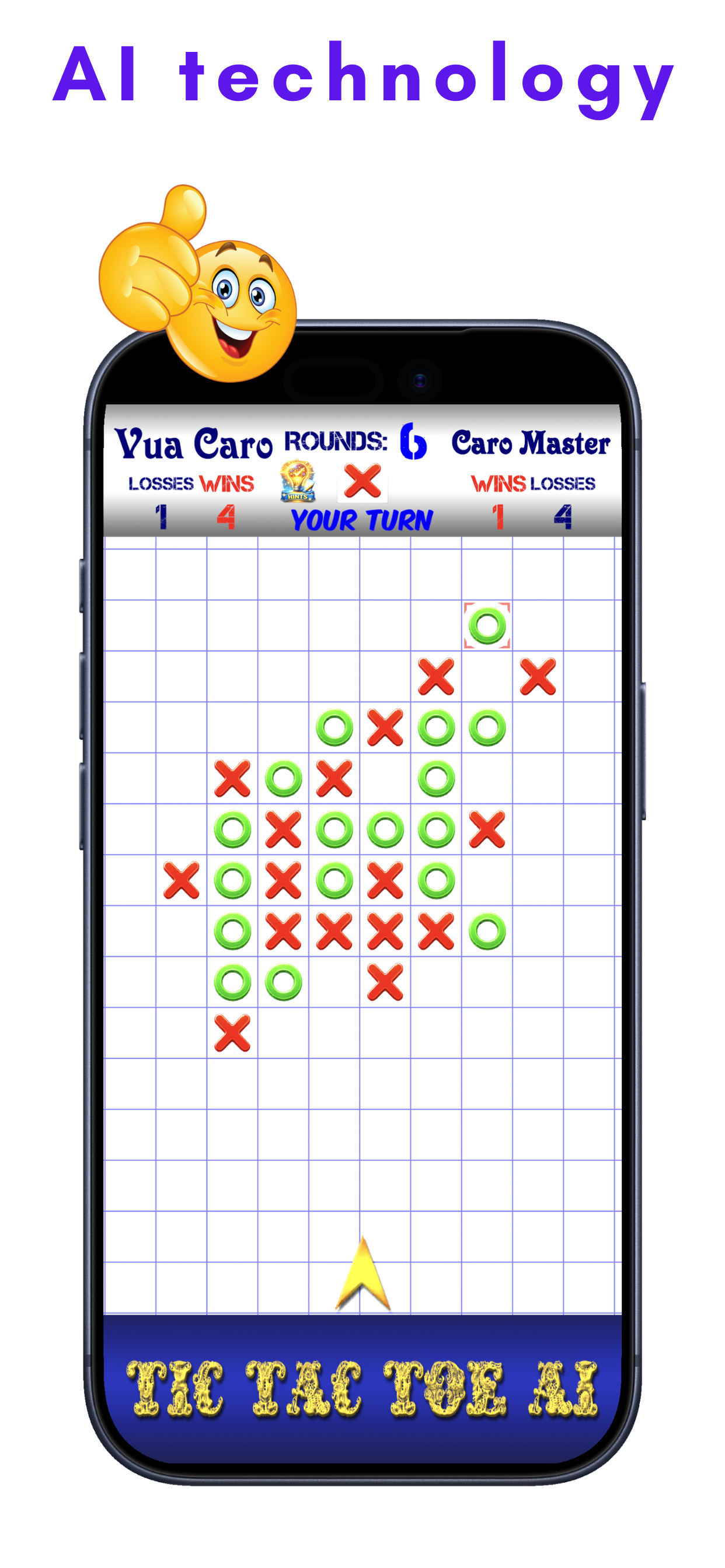 Tic Tac Toe AI - 5 in a row