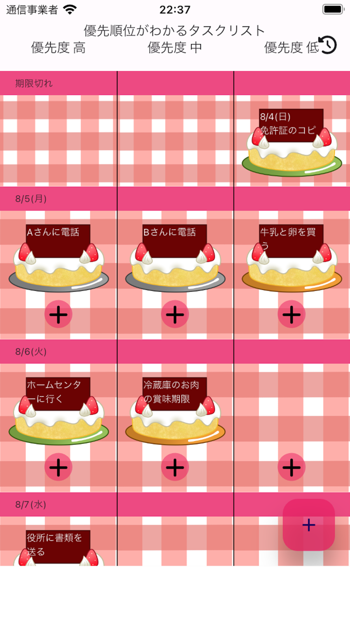 優先順位がわかるタスクリスト