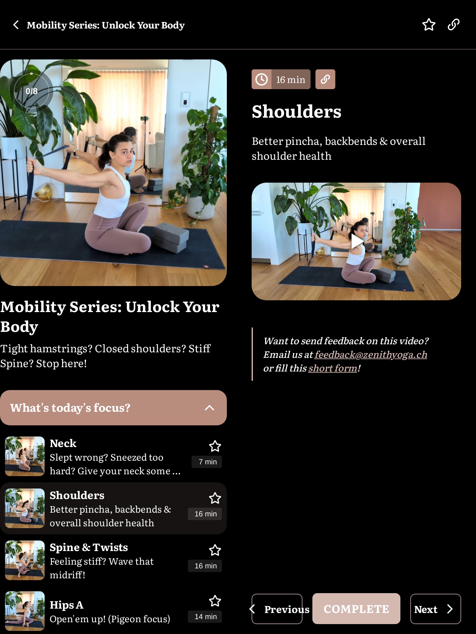 Zenith Yoga screenshot 2