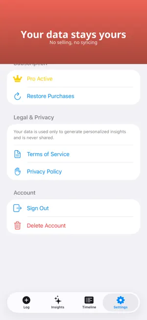 MoodBite – Food & Mood Tracker screenshot 4