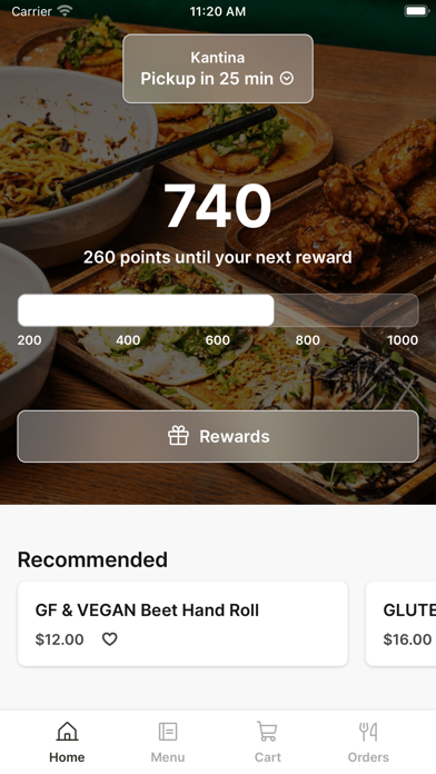 Kantina NY app screenshot