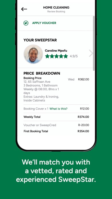 Sweepsouth iPhone screenshot 7 - Lifestyle app