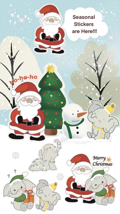 Cute Elephant Stickers - Kiana Screenshot