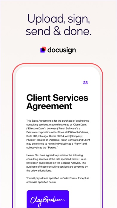Docusign - Upload & Sign Docs Screenshot