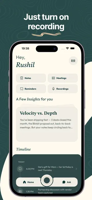 Trace: Meetings & Voice Notes screenshot 1