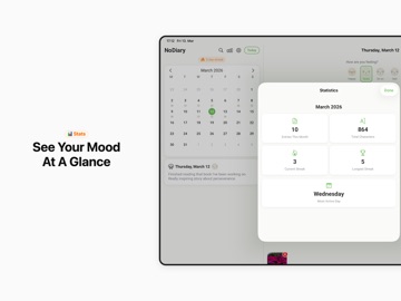 NoDiary: Daily Mood Journal iPad screenshot