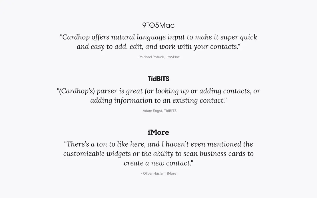 Cardhop, App Store screenshot 8