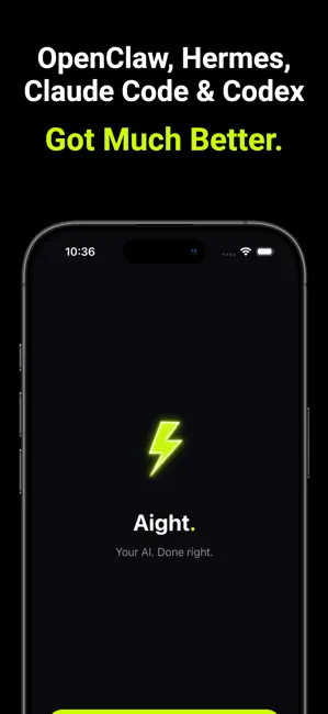 Aight - For OpenClaw & Hermes iPhone screenshot 1