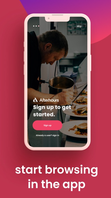 Afterhours: The Foodies App Screenshot