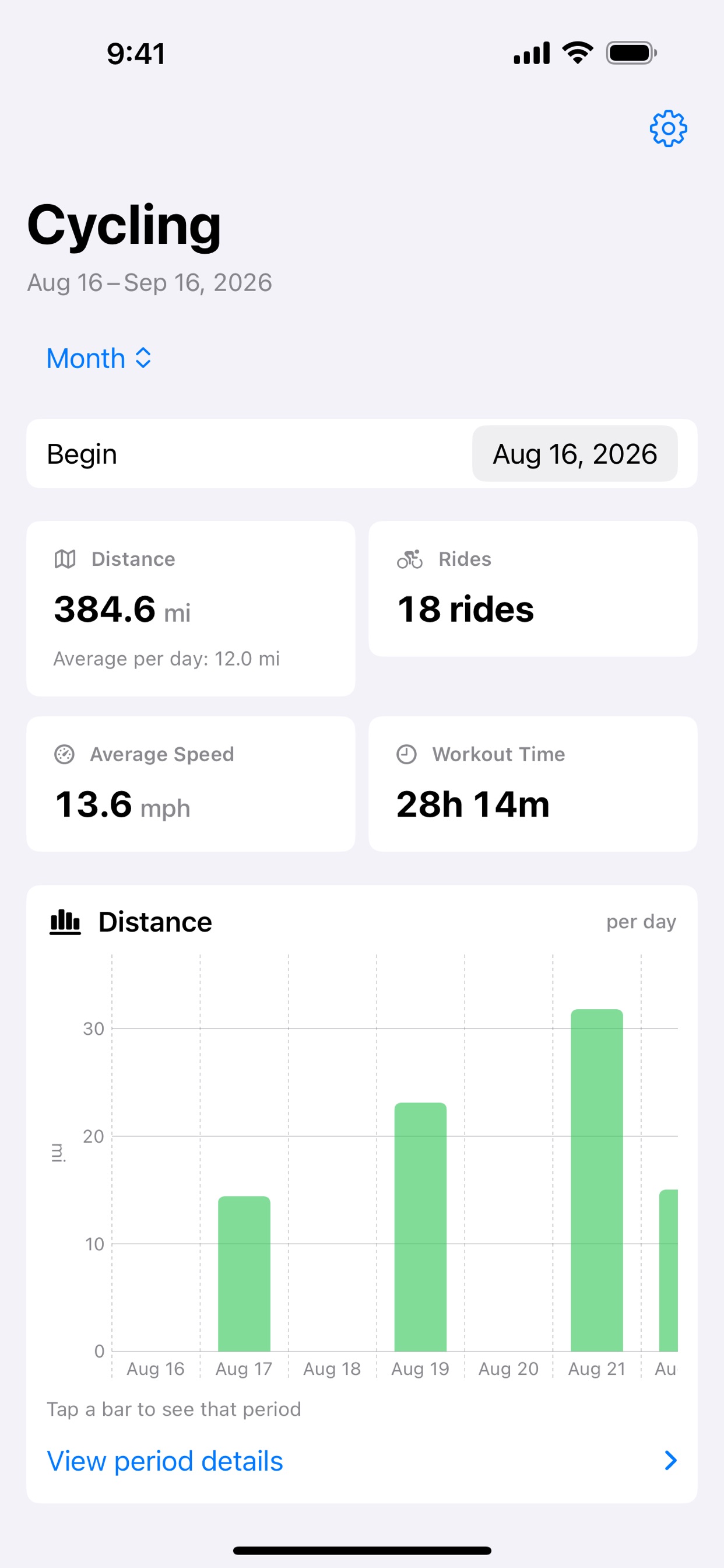 Screenshot 1 of Health Stats: Cycling