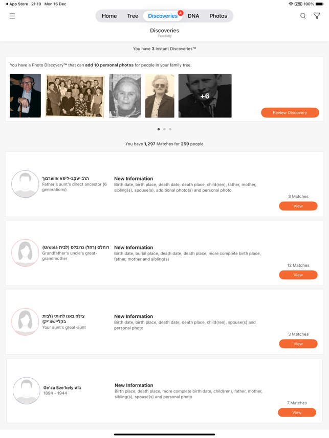 ‎MyHeritage: Stammbaum & DNA Screenshot