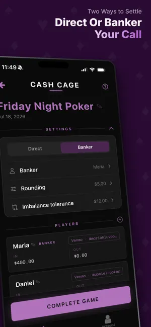 Cash Cage: Settle Poker Games screenshot 2