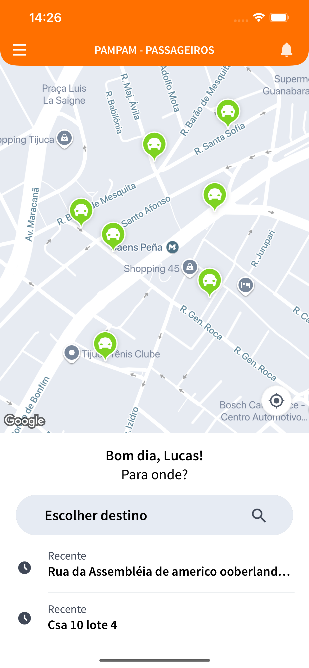 Pampam - Passageiros