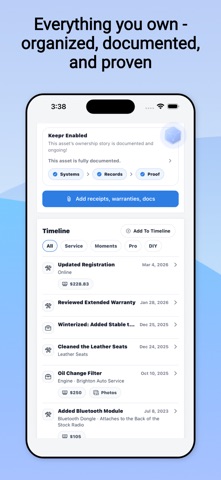Keepr: Home & Asset Care screenshot