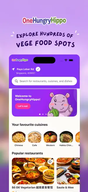 OneHungryHippo - Find Veg Food screenshot 1