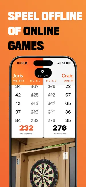 Dart Scores: Darts Scorebord iPhone screenshot 3