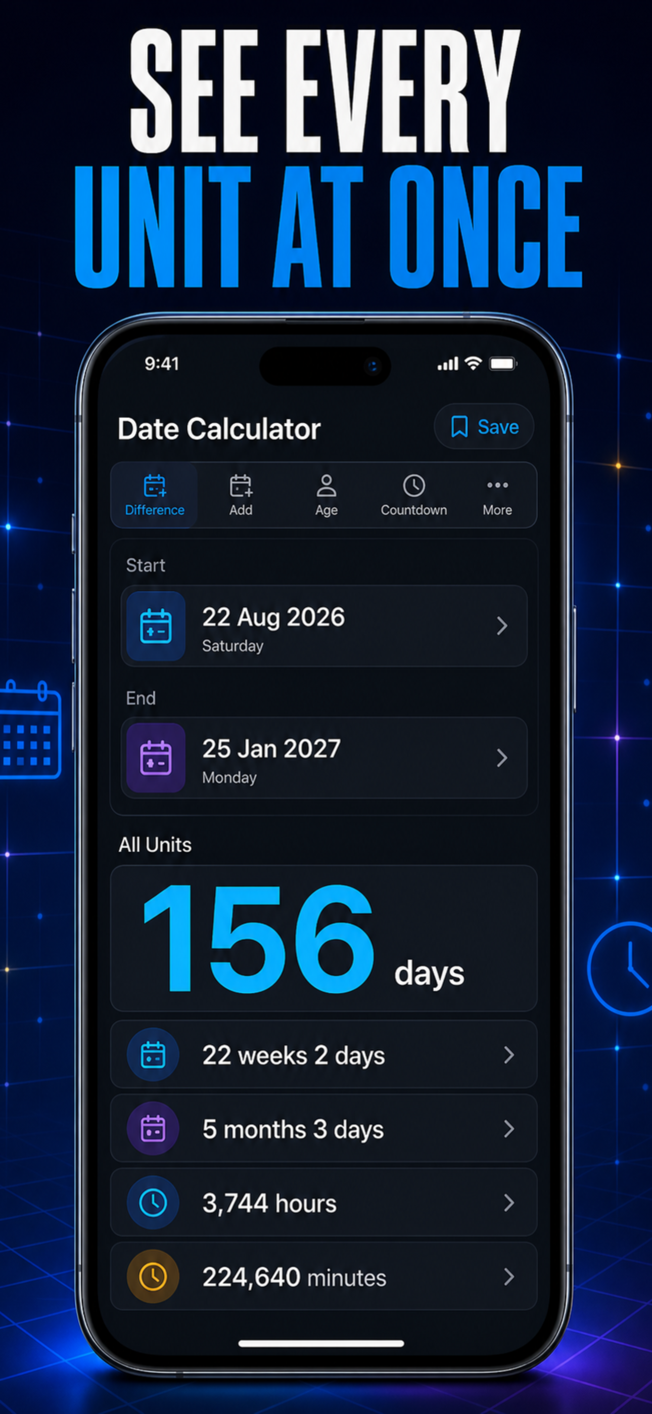 Date Calculator: Days Between screenshot 2
