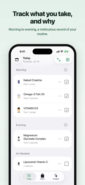 Uptake: Supplement Tracker screenshot 1