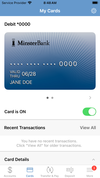 Minster Bank Screenshot