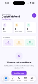 CreatorHustle: Content Planner screenshot