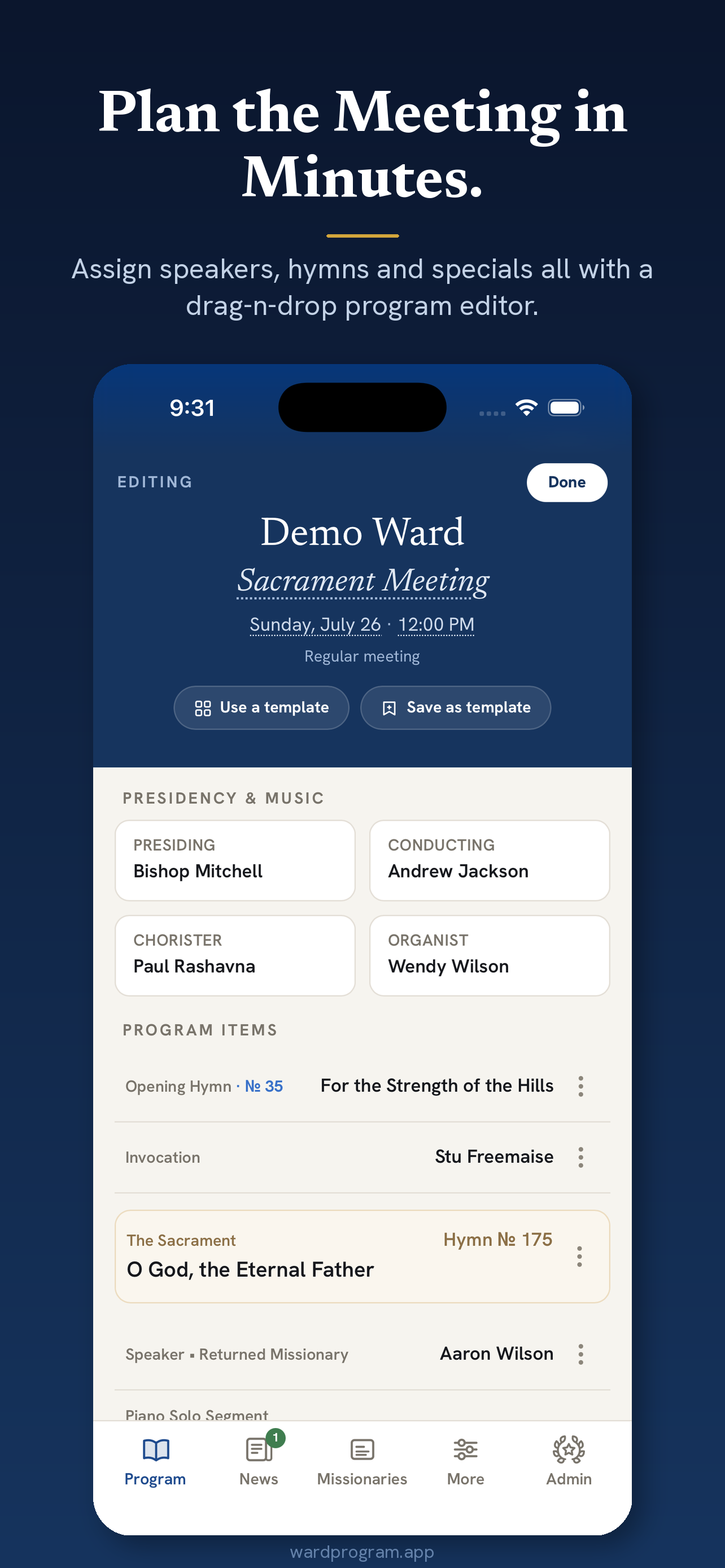 WardProgram: Sacrament Meeting screenshot 6