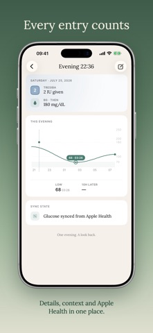Daily Dose — Insulin Log iPhone screenshot