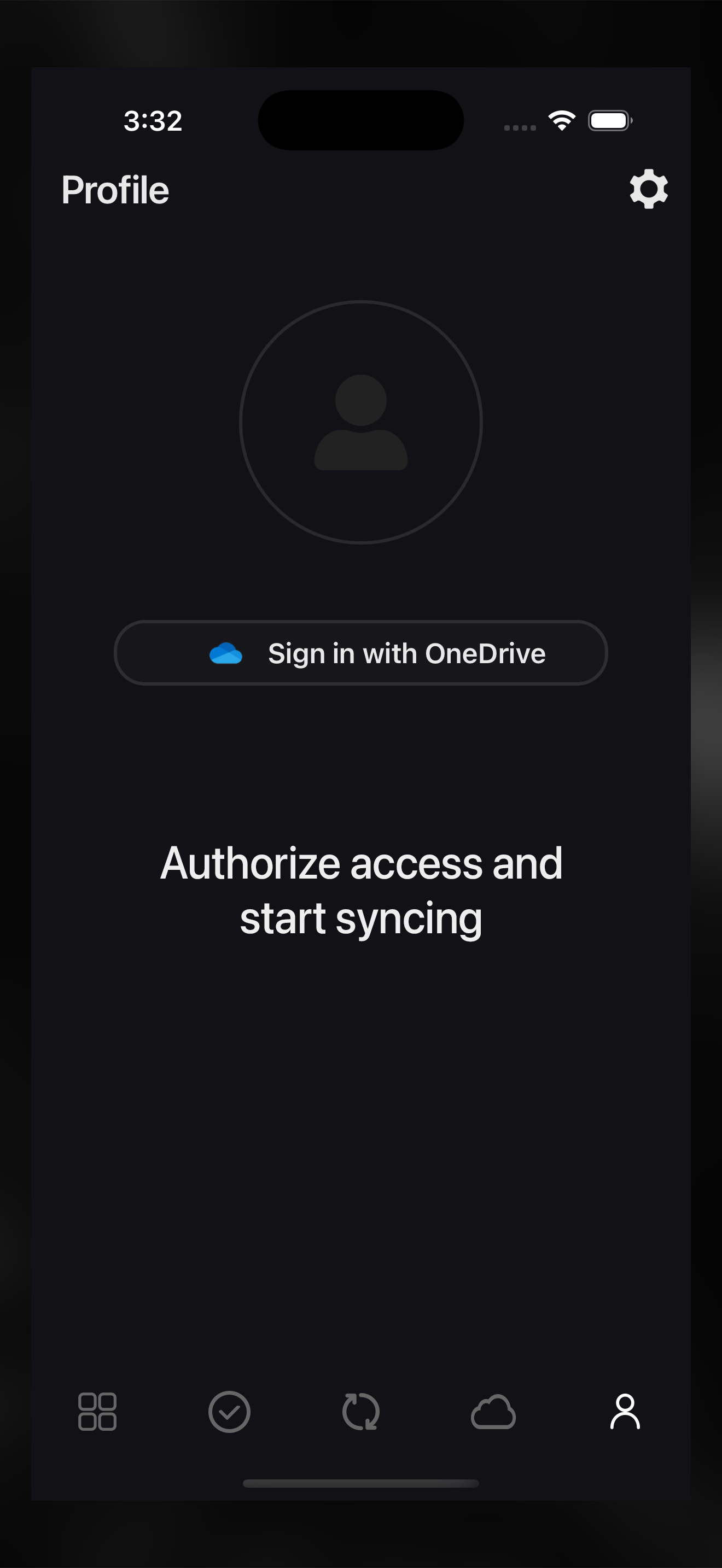 Sync with OneDrive