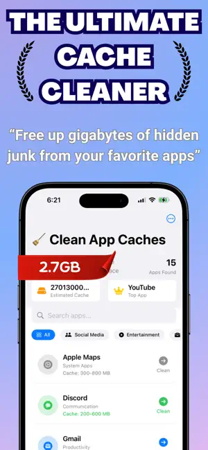 Swift Clear: Cache Cleaner screenshot 1