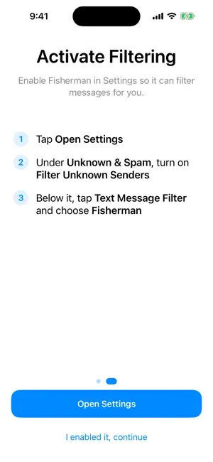 Fisherman SMS Filtering screenshot 4