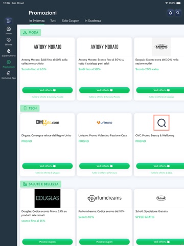 Scontify - Offerte e Coupon iPad screenshot