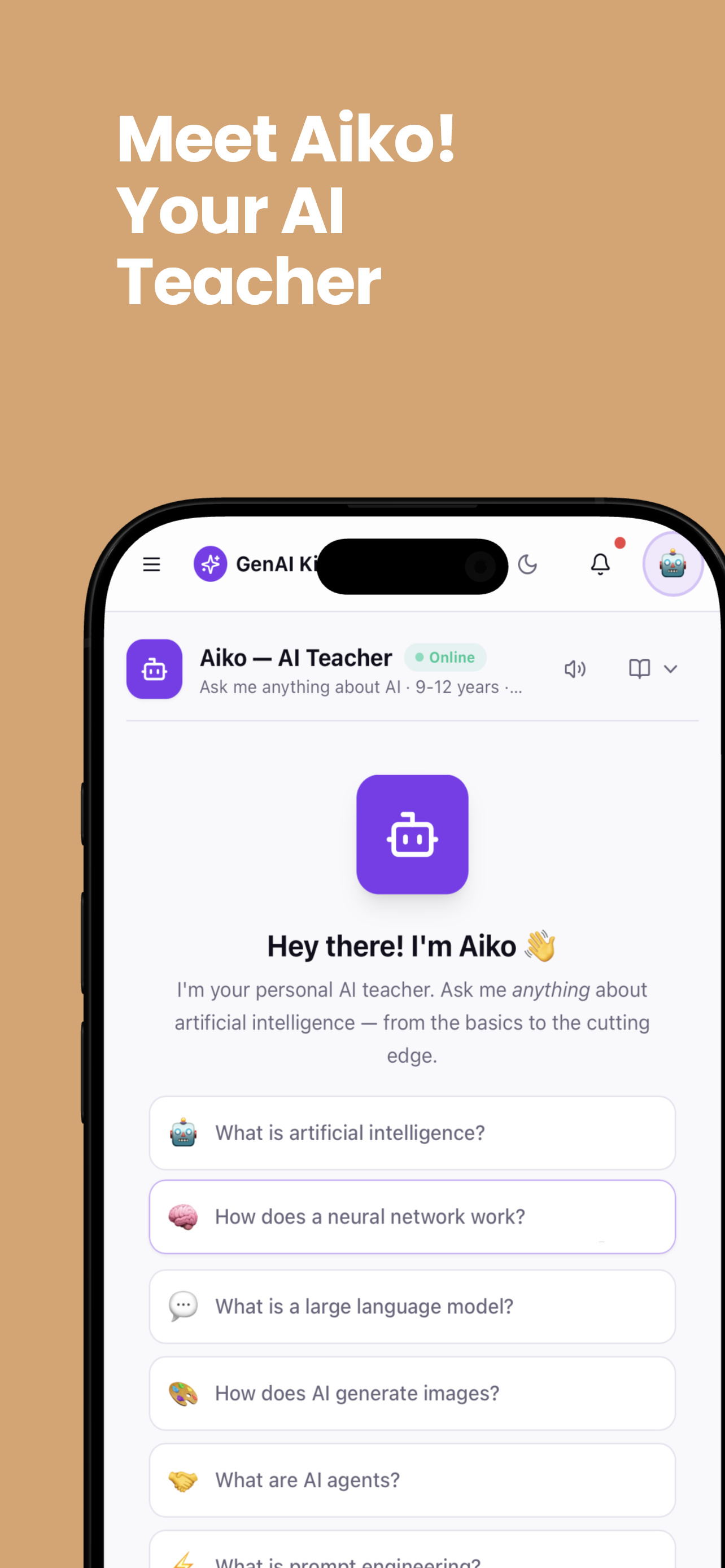 GenAI Kids: AI Learning App