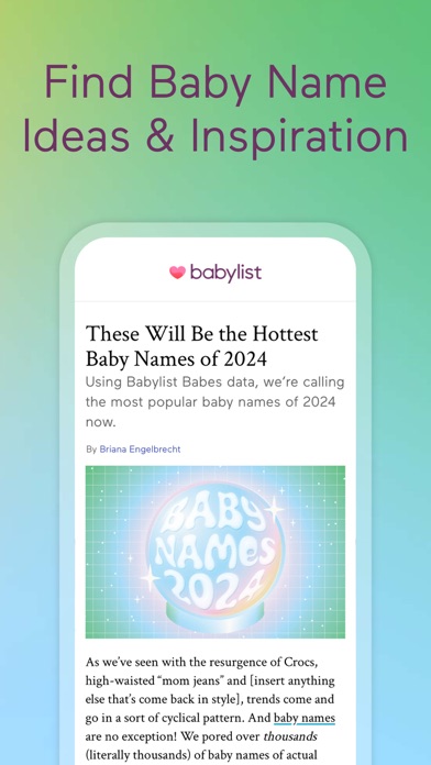 Babylist Baby Registry Screenshot
